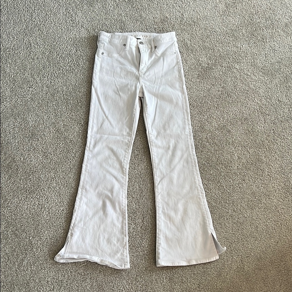 American Eagle Outfitters White Flare Jeans